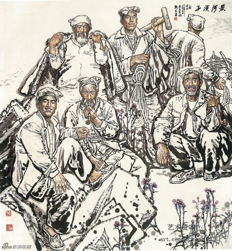 黄河汉子 200cm×180cm 2004年